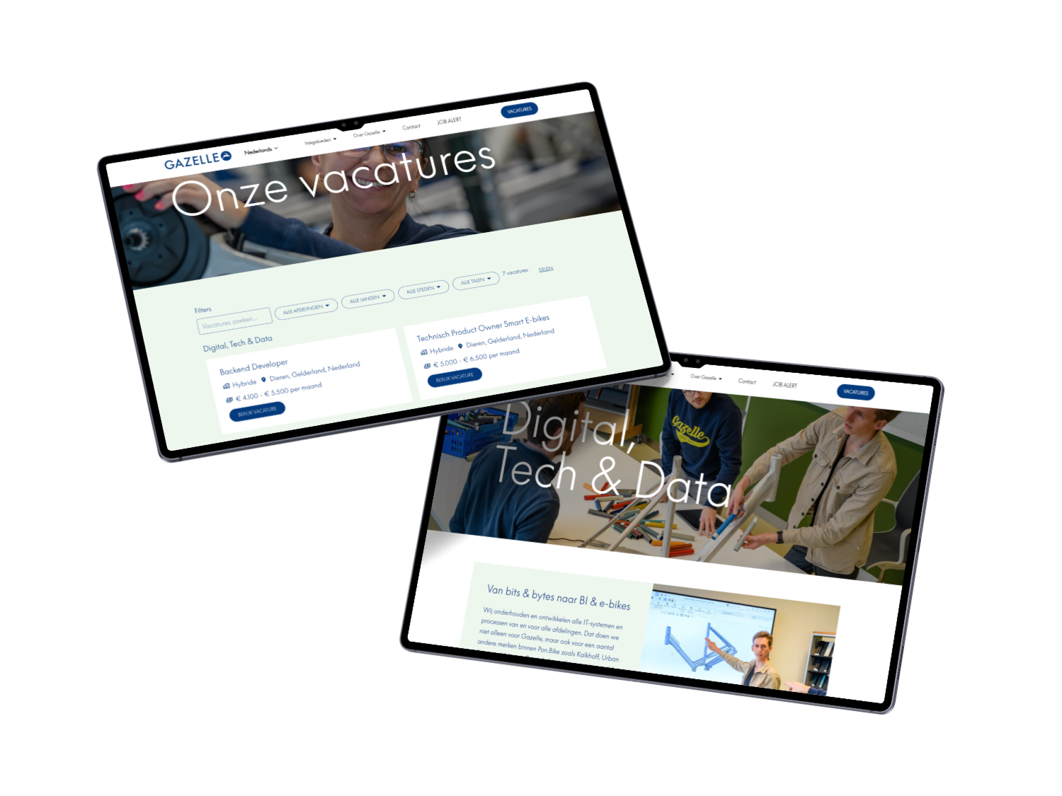 mockups website gazelle