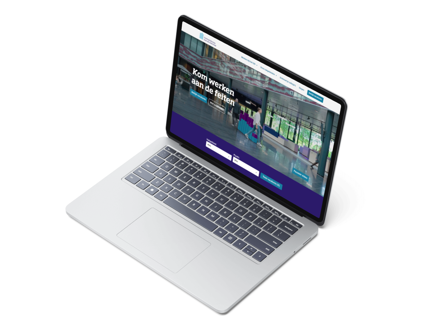 mockups werkenbij website cbs